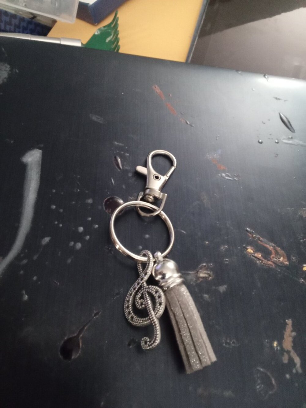 Handade Music Note Keychain Bag Charm